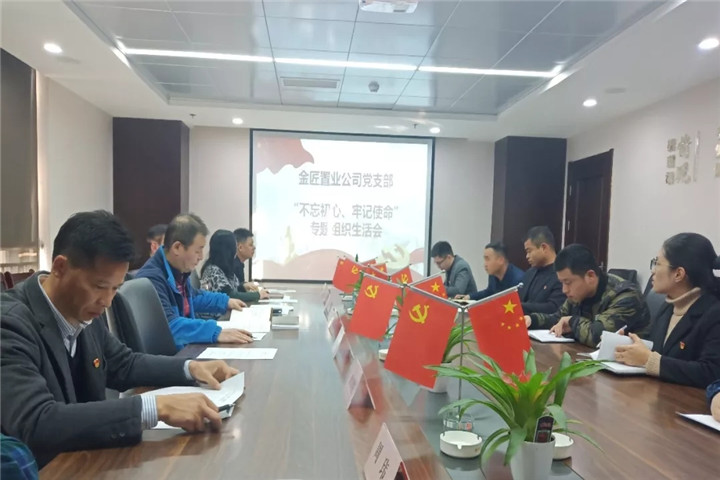 金匠置業黨支部召開專題組織生活會暨民主評議黨員大會