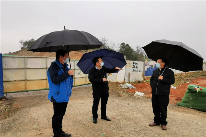 集團副總經理胡許亮深入儒樂湖片區現場調度推進項目建設
