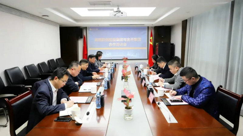 湖南聯(lián)創(chuàng)控股集團(tuán)與金開集團(tuán)進(jìn)行合作洽談