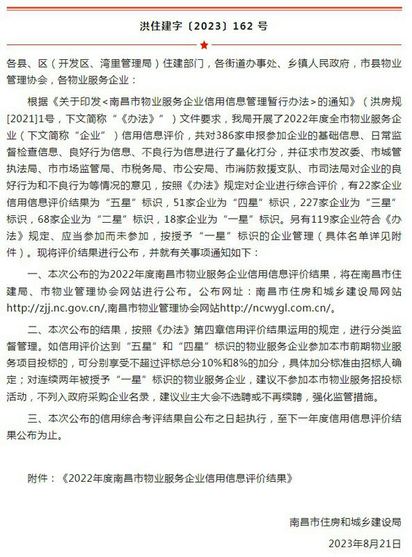 喜報(bào)!楓林產(chǎn)業(yè)公司獲市物業(yè)服務(wù)企業(yè)信用“三星”評(píng)級(jí)標(biāo)識(shí)